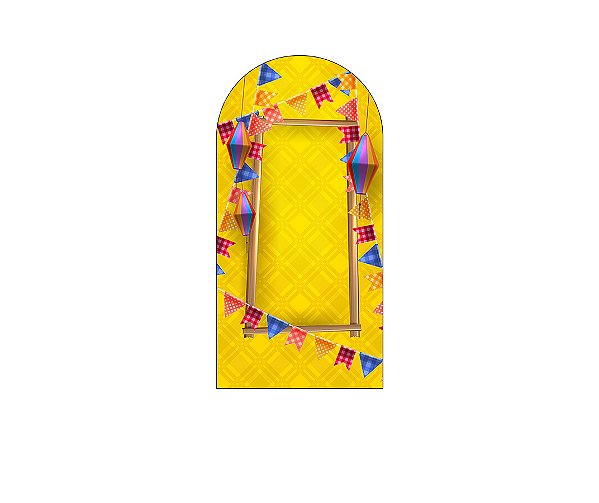 Painel Romano Veste Fácil 1,00x2,00 - Festa Junina Amarelo 032