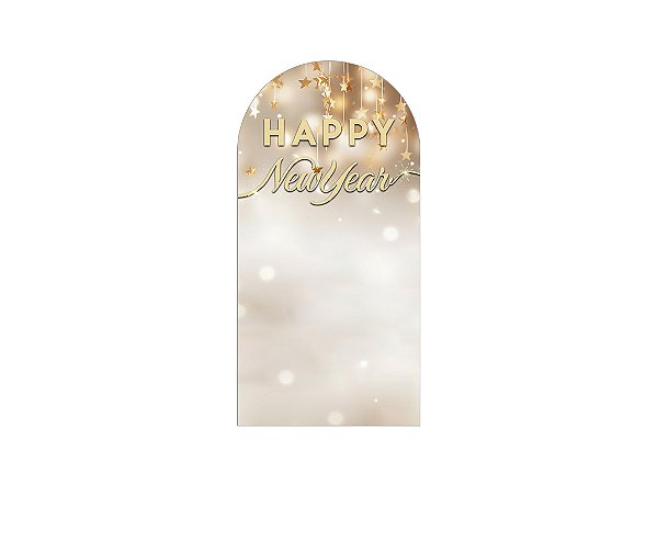 Painel Romano Veste Fácil 1,00x2,00 - Ano Novo Happy New Year Efeito Brilhante 012