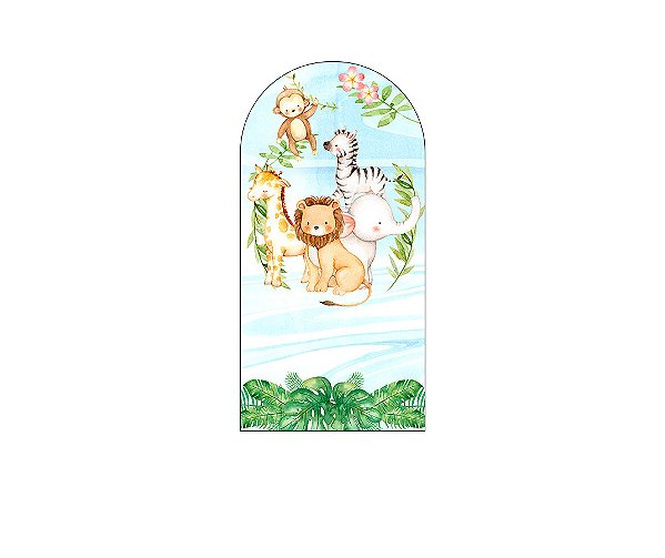 Painel Romano Veste Fácil 1,00x2,00 - Safari Azul Aquarela 031