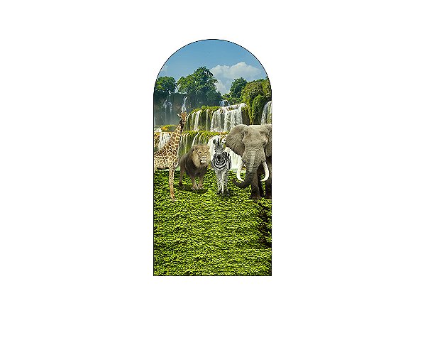 Painel Romano Veste Fácil 1,00x2,00 - Safari Animais Realista 033