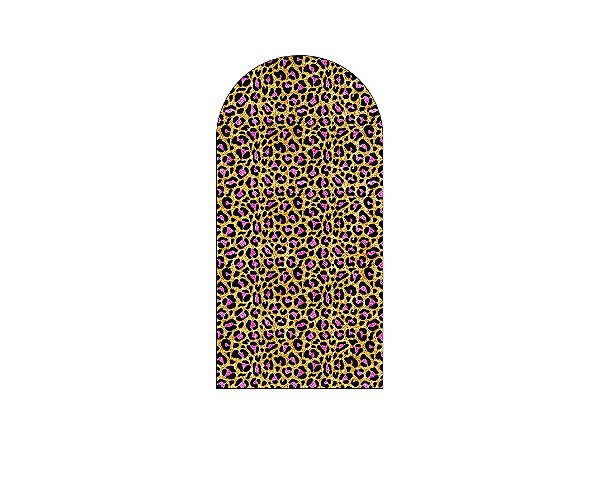Painel Romano Veste Fácil 1,00x2,00 - Safari Estampa Onça com Efeito Glitter 043