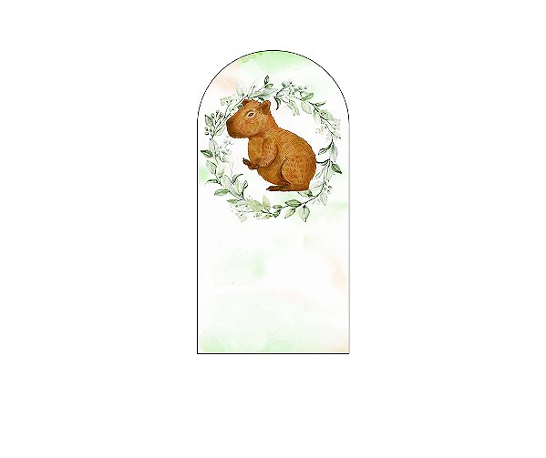 Painel Romano Veste Fácil 1,00x2,00 - Safari Capivara Frame Folhagens 047