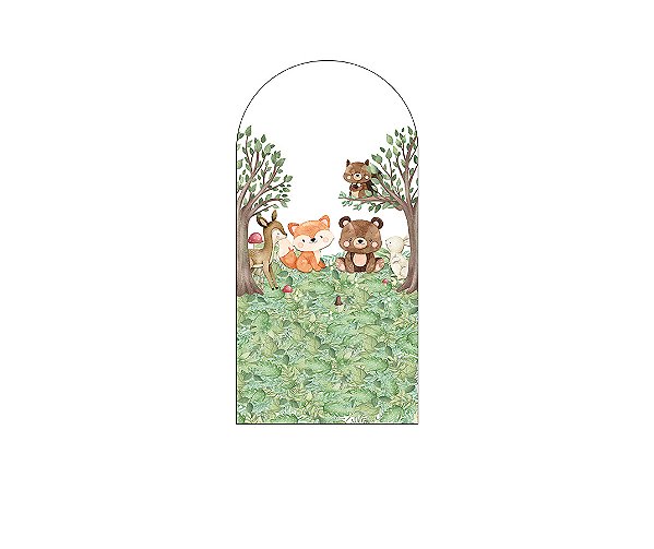 Painel Romano Veste Fácil 1,00x2,00 - Safari Animais Cute 049
