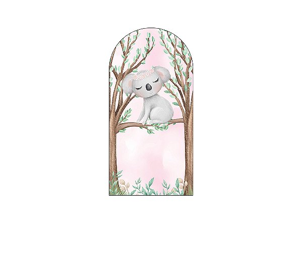 Painel Romano Veste Fácil 1,00x2,00 - Safari Coala Rosa 052