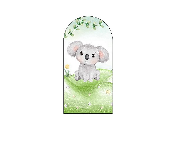Painel Romano Veste Fácil 1,00x2,00 - Safari Coala Cute Aquarela 055