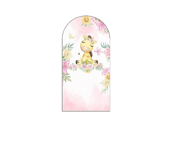 Painel Romano Veste Fácil 1,00x2,00 - Safari Girafinha Cute Floral 060