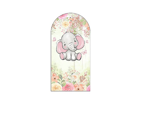 Painel Romano Veste Fácil 1,00x2,00 - Elefantinho Cute Floral 063