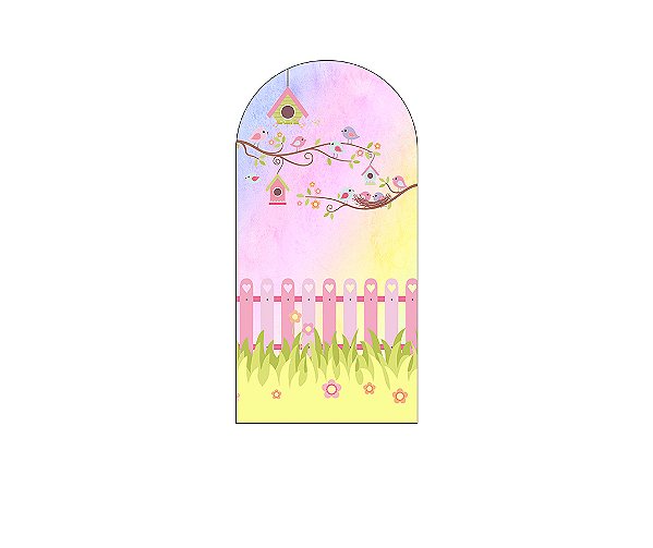 Painel Romano Veste Fácil 1,00x2,00 - Jardim Passáros Candy 064