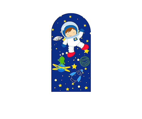 Painel Romano Veste Fácil 1,00x2,00 - Astronauta Cute Azul  014
