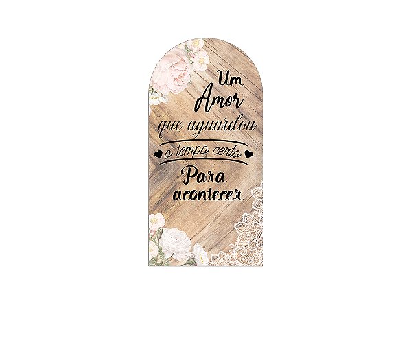 Painel Romano Veste Fácil 1,00x2,00 - Noivado Um Amor Efeito Madeira 003