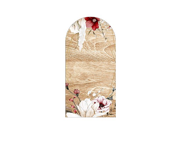Painel Romano Veste Fácil 1,00x2,00 - Noivado Rústico Floral 020
