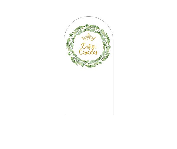 Painel Romano Veste Fácil 1,00x2,00 - Enfim Casados Frame Folhagens 025