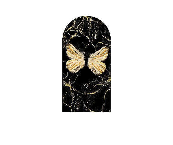 Painel Romano Veste Fácil 1,00x2,00 - Borboleta Asas Douradas 013