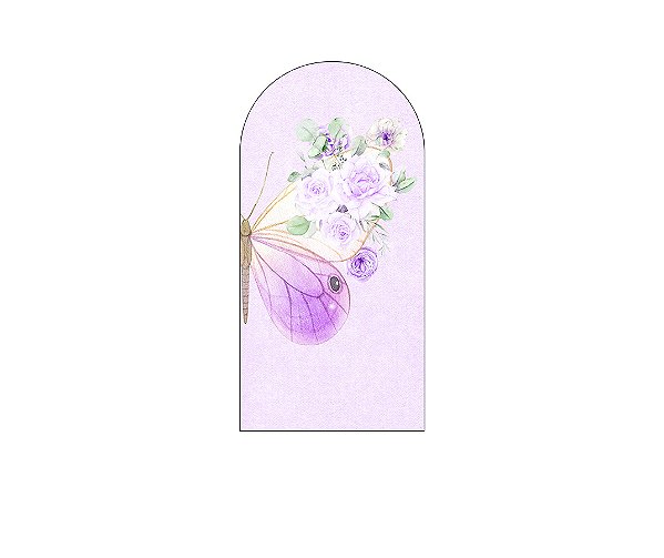 Painel Romano Veste Fácil 1,00x2,00 - Borboleta Lilás Suave 028