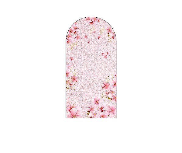 Painel Romano Veste Fácil 1,00x2,00 - Bailarina Flores Rosas 017