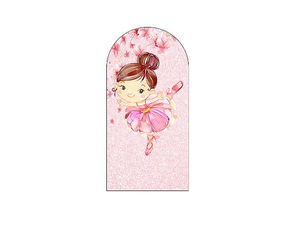 Painel Romano Veste Fácil 1,00x2,00 - Bailarina Dançando com Flores Rosas 018