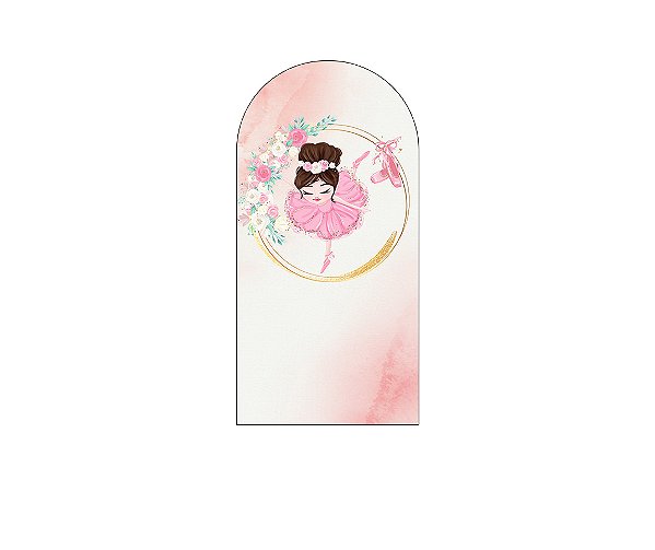 Painel Romano Veste Fácil 1,00x2,00 - Bailarina Dançando Frame Floral 021