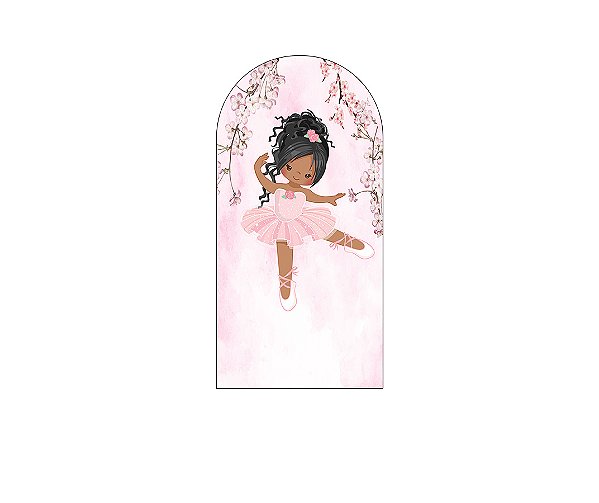 Painel Romano Veste Fácil 1,00x2,00 - Bailarina Rosa Aquarela 030