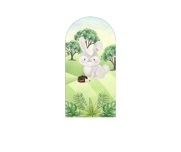Painel Romano Veste Fácil 1,00x2,00 - Bosque Coelhinho Cute 003