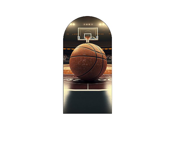 Painel Romano Veste Fácil 1,00x2,00 - Quadra de Basquete Realista 005