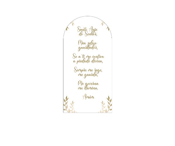 Painel Romano Veste Fácil 1,00x2,00 - Batizado Santo Anjo Dourado 001