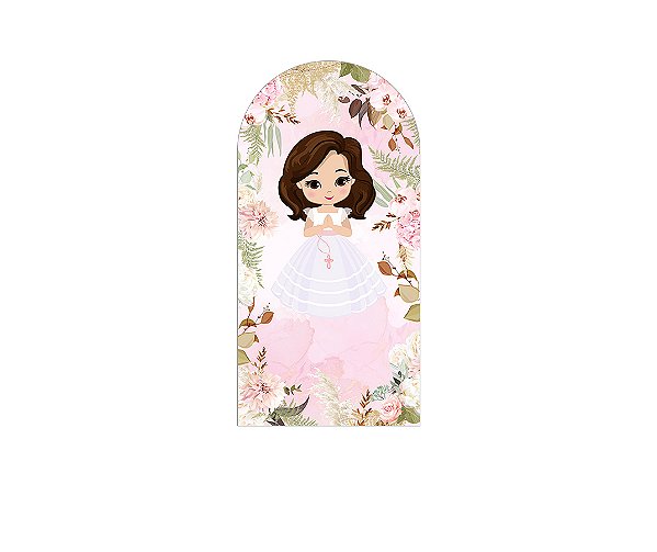 Painel Romano Veste Fácil 1,00x2,00 - Primeira Eucaristia Menina Cute 018