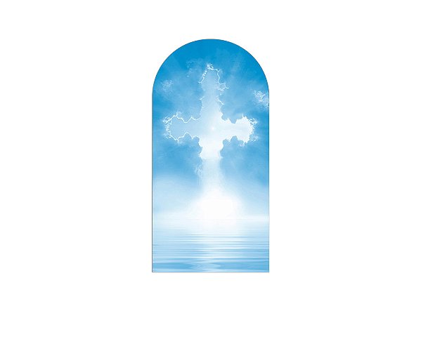 Painel Romano Veste Fácil 1,00x2,00 - Batizado Santo Anjo Céu Azul 023