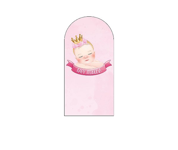 Painel Romano Veste Fácil 1,00x2,00 - Chá de Bebê Menina Rosa 009