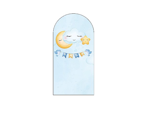 Painel Romano Veste Fácil 1,00x2,00 - Chá de Bebê Azul Claro 010
