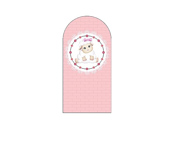 Painel Romano Veste Fácil 1,00x2,00 - Chá de Bebê Ovelinha Cute 033
