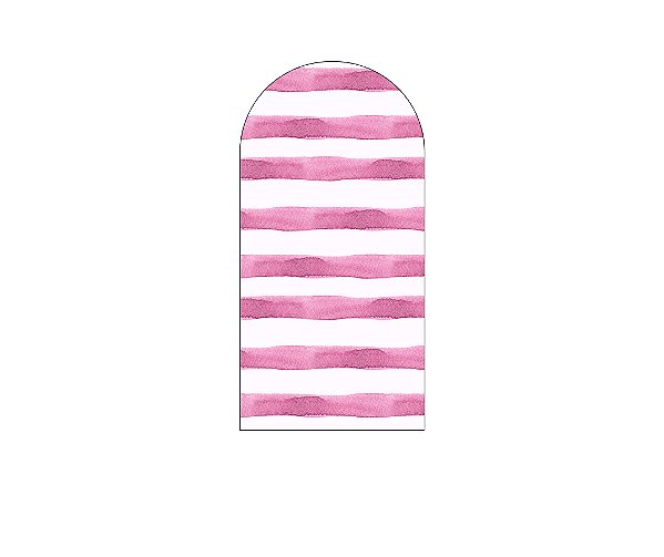 Painel Romano Veste Fácil 1,00x2,00 - Chá de Bebê Listras Rosas 048