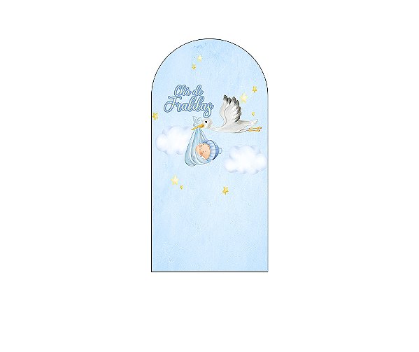 Painel Romano Veste Fácil 1,00x2,00 - Chá de Fraldas Cegonha Menino 051