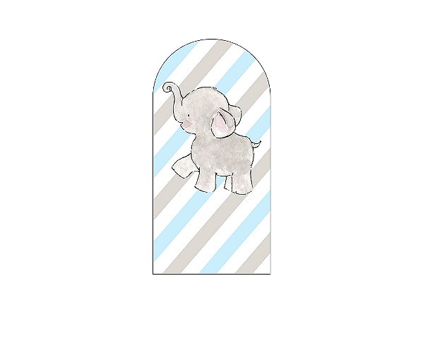 Painel Romano Veste Fácil 1,00x2,00 - Chá de Bebê Elefantinho Cute 056