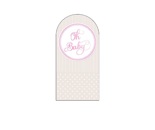 Painel Romano Veste Fácil 1,00x2,00 - Chá de Bebê Oh Baby Rosa 060