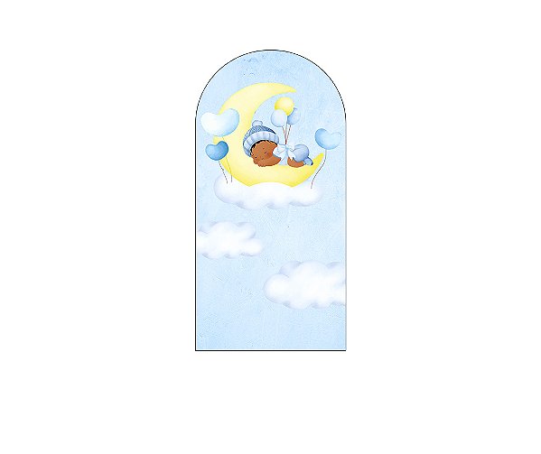 Painel Romano Veste Fácil 1,00x2,00 - Chá de Fraldas Cegonha Menino Cute 071