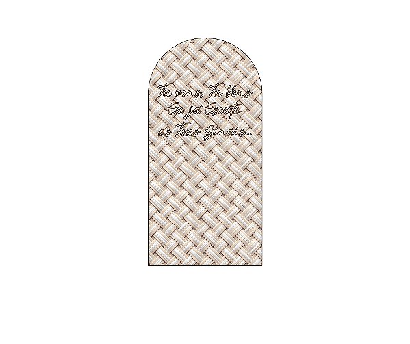 Painel Romano Veste Fácil 1,00x2,00 - Chá de Fraldas Bege Tu Vens 077