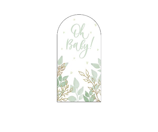 Painel Romano Veste Fácil 1,00x2,00 - Chá de Bebê It´s a Boy Folhagens 080
