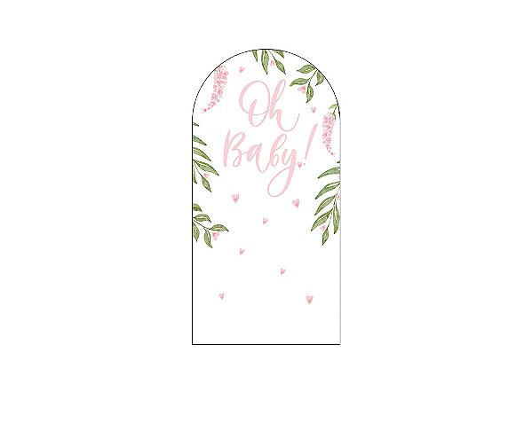 Painel Romano Veste Fácil 1,00x2,00 - Chá de Bebê Oh Baby Rosa 082