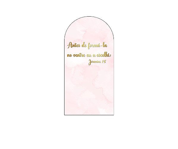 Painel Romano Veste Fácil 1,00x2,00 - Chá de Bebê Deus Te Escolheu Rosa 086