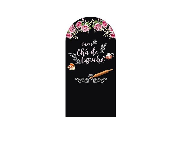 Painel Romano Veste Fácil 1,00x2,00 - Chá de Cozinha Floral Rosa 003