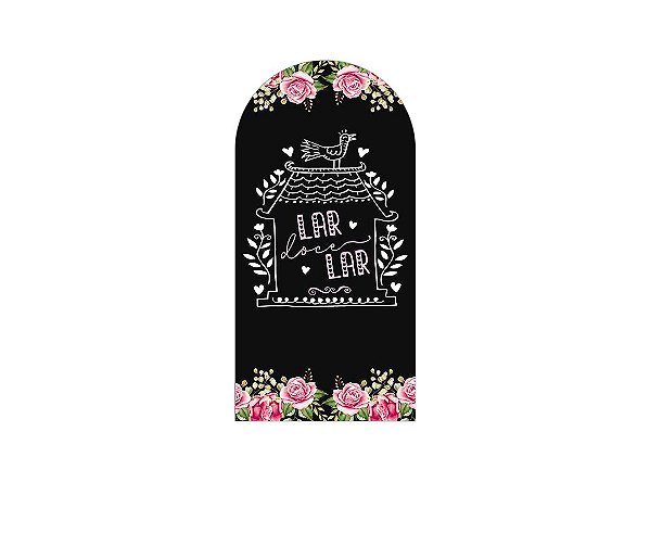 Painel Romano Veste Fácil 1,00x2,00 - Chá de Casa Nova Floral Rosa 004