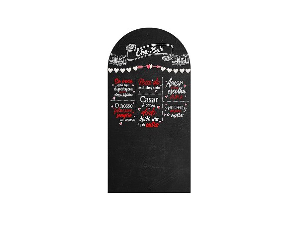 Painel Romano Veste Fácil 1,00x2,00 - Chá Bar Preto e Vermelho 014