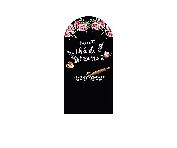 Painel Romano Veste Fácil 1,00x2,00 - Chá de Casa Nova Flores Rosas 018