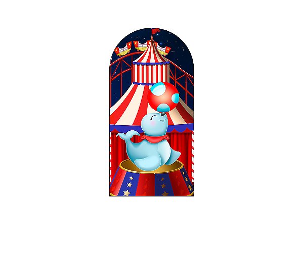 Painel Romano Veste Fácil 1,00x2,00 - Circo Vermelho Estrelado 010