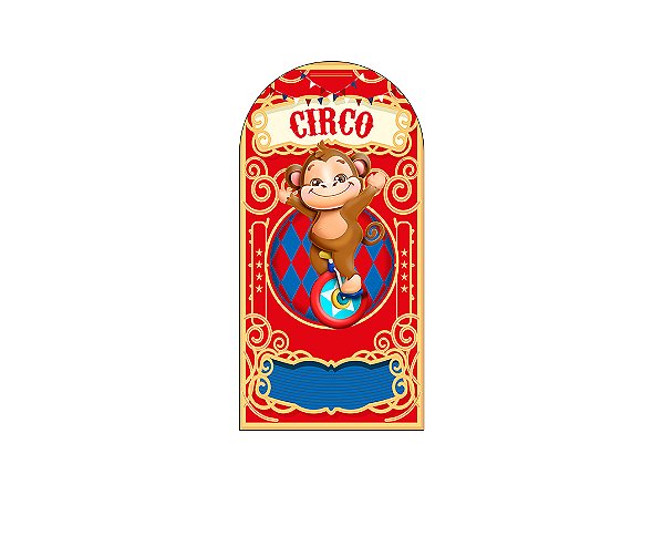 Painel Romano Veste Fácil 1,00x2,00 - Circo Vermelho e Azul 022
