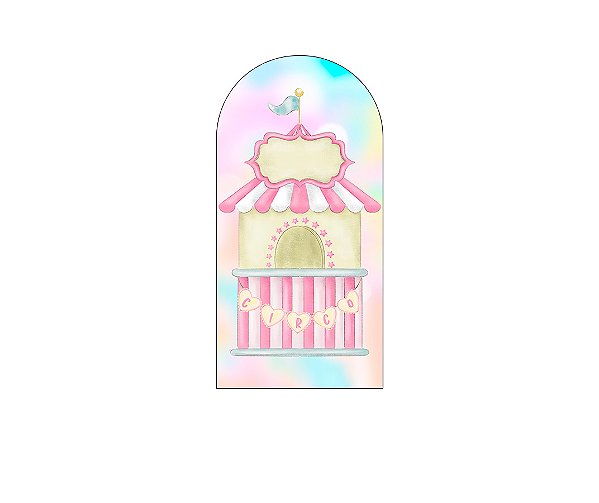 Painel Romano Veste Fácil 1,00x2,00 - Circo Rosa 026