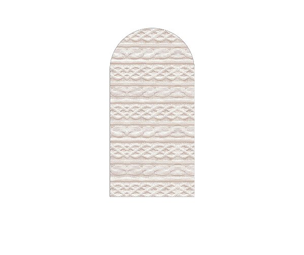 Painel De Festa Romano 1,00x2,00- Efeito Textura Tricô Trançado Branco 021