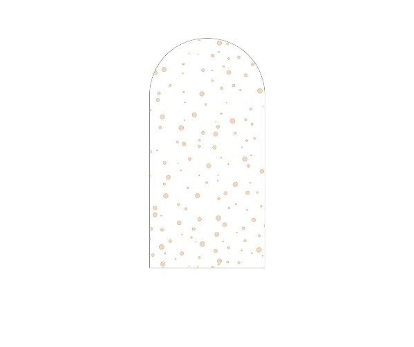 Painel De Festa Romano 1,00x2,00- Branco com Poás Bege 026