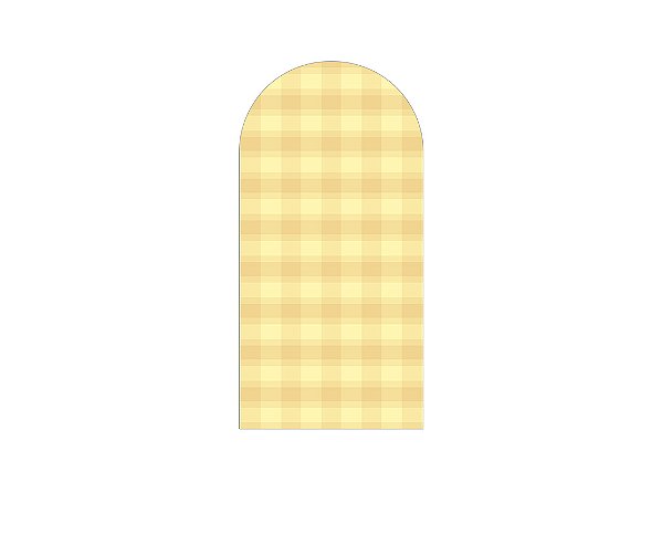 Painel De Festa Romano 1,00x2,00- Camada Xadrez Amarelo Suave 033