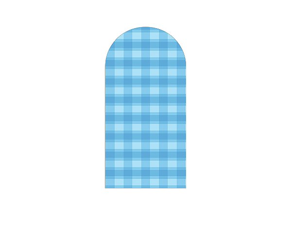 Painel De Festa Romano 1,00x2,00- Camadas Xadrez Degradê Azul 036